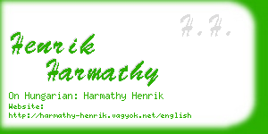 henrik harmathy business card